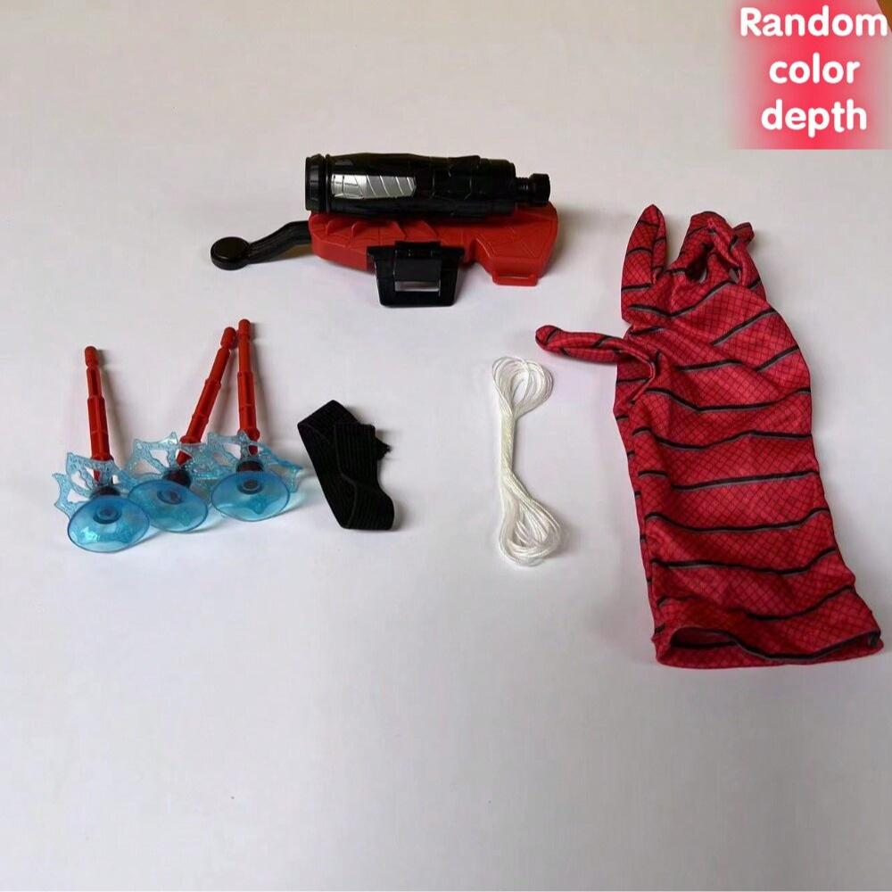 1SET Spider Web Launch Gloves - Red and Blue Hero Toys, Suitable for Children and Adults, Fun Interactive Party Games, Durable ABS Material