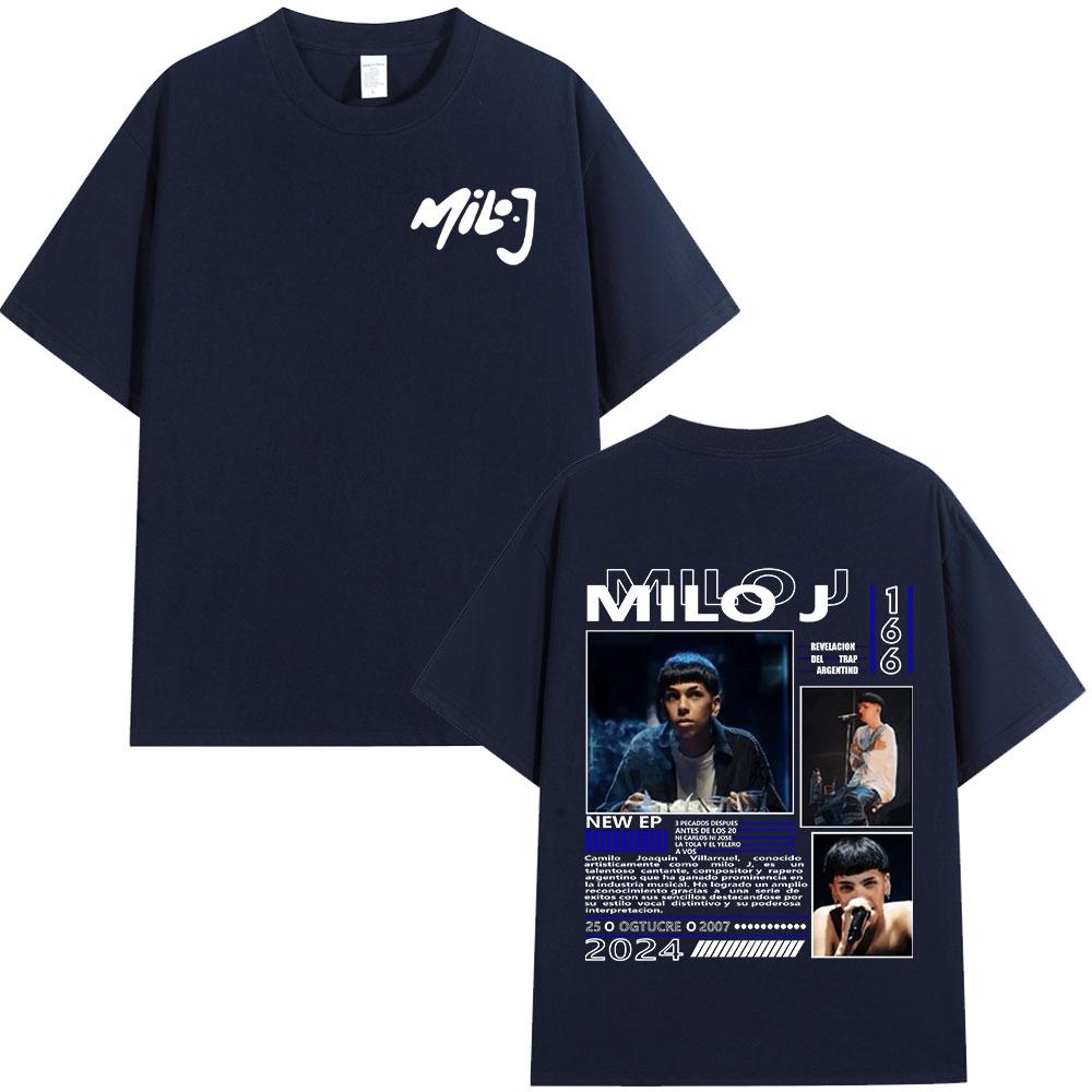 Rapper Milo J 166 Album Merch T Shirts Unisex Women Clothing Fashion Hip Hop Tshirt Cotton Casual Short Sleeve Tshirts Streetwear