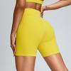 Women's Solid Color Hip Lifting And Abdominal Tightening Yoga Pants Quarter Tight Sports Shorts