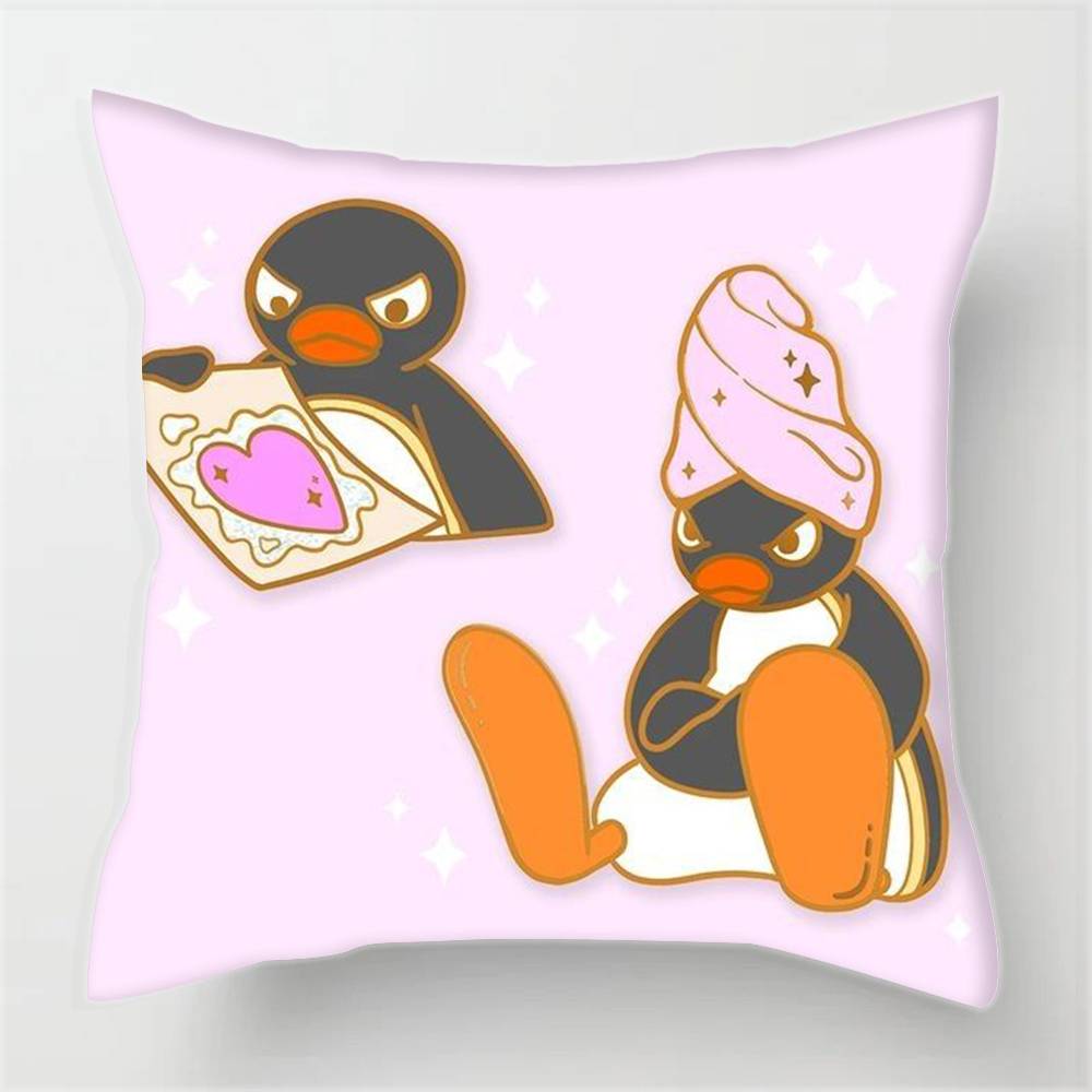 Cartonn P-ingu Penguin  Pillowcases cushion covers living room sofas home decor gifts