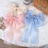 RAINBOW BOWS 1Pcs Cream Colored Bow Hair Clip Super Fairy Back Head Clips Elegant Women Ponytail Fahion Hair Accessories