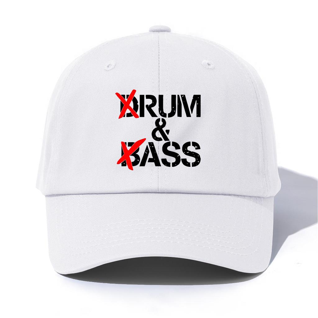 1 шт. Бейсболка с принтом Drum&Bass для взрослых, Минималистичный ретро-стиль, Повседневная, Мягкая, Регулируемая, Кепка-папа, Идеально в качестве подарка