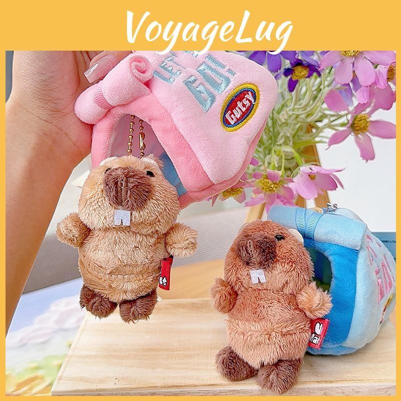 Keychain Marmot Plush Toy Stuffed Doll Backpack Pendant Decoration Gift Kids