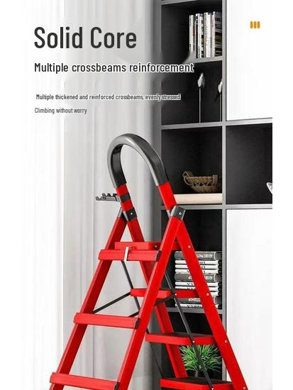 Portable Multi-Functional Four-Step Folding Step Ladder for Indoor Use