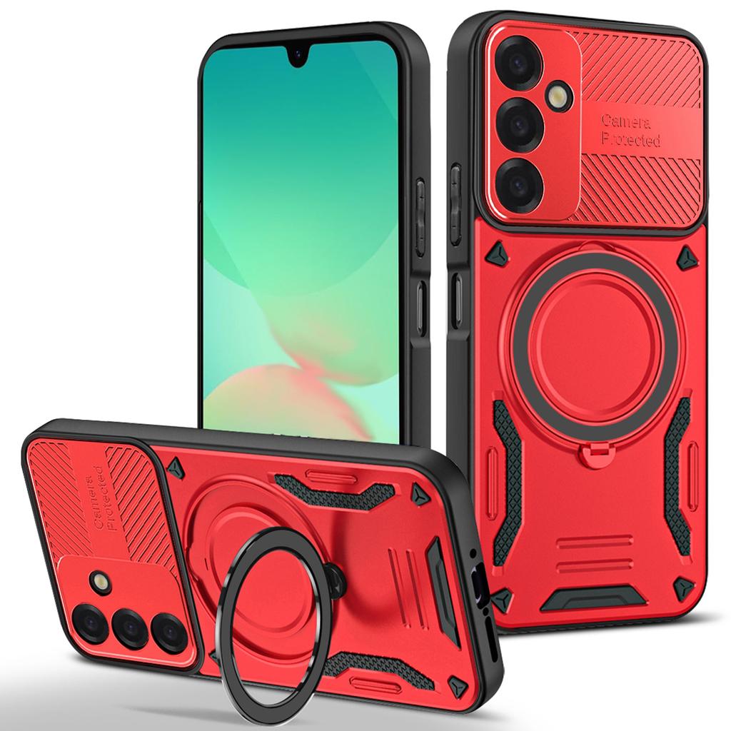 For Samsung Galaxy S26 Magnetic Case Shockproof TPU + PC Phone Back Cover with Kickstand