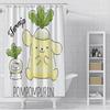 Милая мультяшная шторка для душа P-Pom Pom Purin, водонепроницаемая полиэстеровая ткань с краской, красочные шторки для ванной, шторка с крючком
