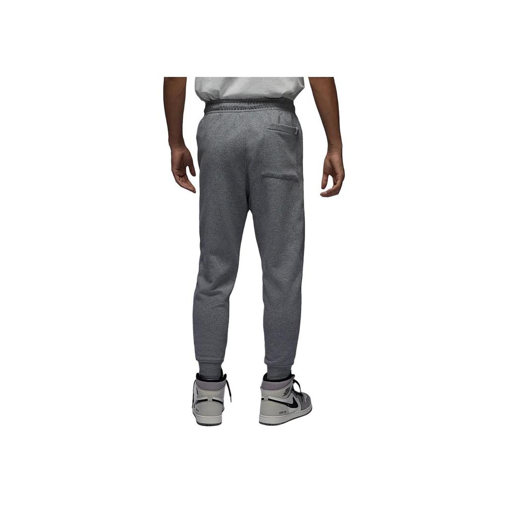 Jordan Штаны мужские спортивные с принтом логотипа и буквами, флисовые, плотные, ветрозащитные, теплые, светло-серые FD7468-091