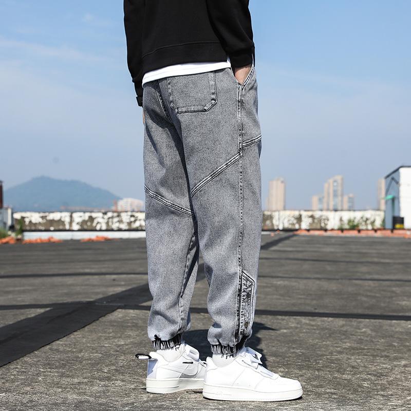 Большие размеры джинсы мужские осень и зима свободные плюс полные большие размеры модные инструменты мужские брюки