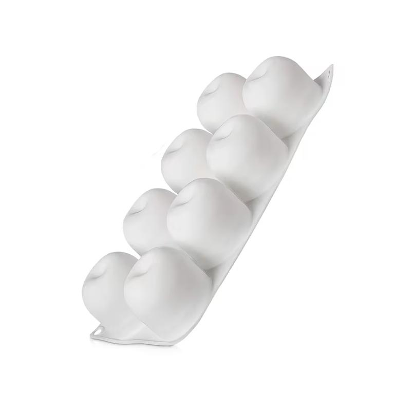 8-Cavity Apple Silicone Baking Mold Apple-Shaped Non-Stick Pudding Ice Cream Mould Heat Resistant Mousse Cake Baking Essential