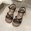 Large Size Foreign Trade Set Toe Flat Sandals Women's 2025 Summer New Beach with Skirt Casual Open-toed Sandals