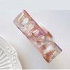 French Style Acetic Acid Hair Clip Colorful Shark Clip Rectangular Hollow Hair Claw  Female