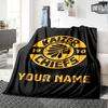 Name Custom Kaizer chiefs Print Flannel Blanket High Quality Warm Comfortable Cover for All Seasons Perfect for Gifts Home Decor