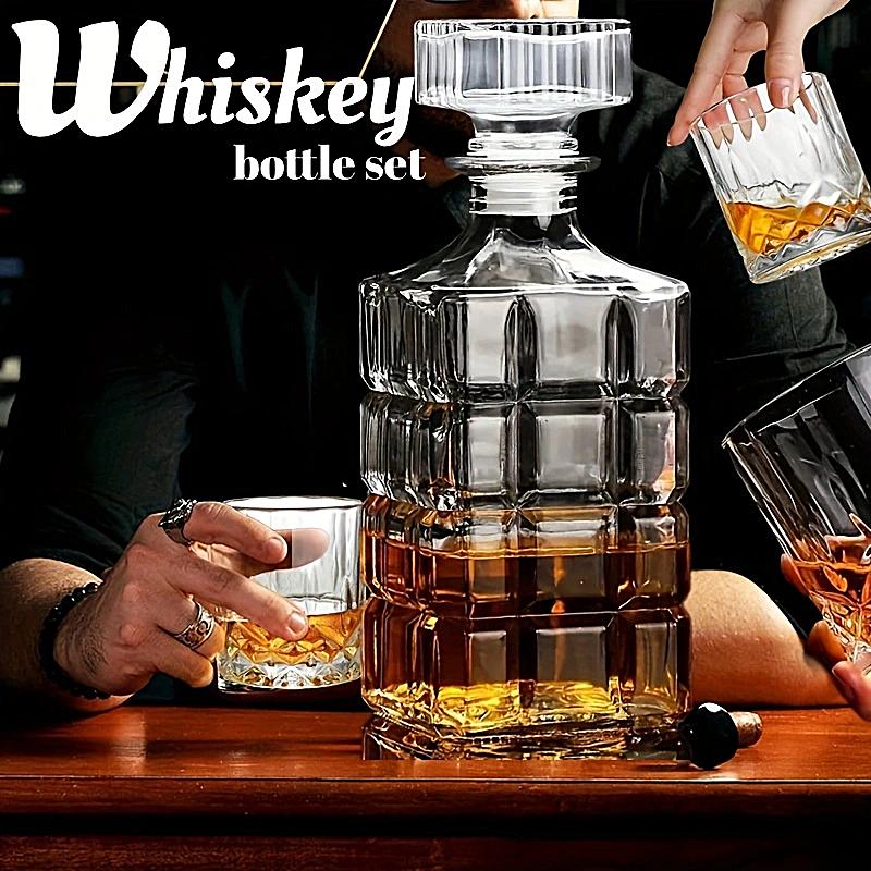 3/6 шт. набор графинов для вина, бокалы с двойными стенками для виски, бренди, шотландского бурбона, водки, идеальный подарок для мужчин, кухонные принадлежности, принадлежности для бара
