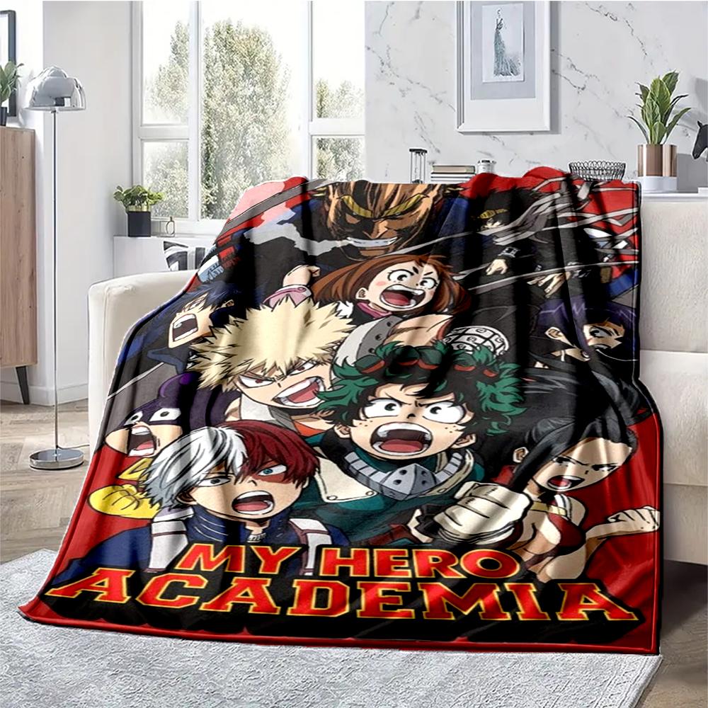 My Hero Academia Theme Printed Blanket - Perfect for Couch, Bed, Travel & Outdoor Use | Machine Washable, Cozy & Durable.