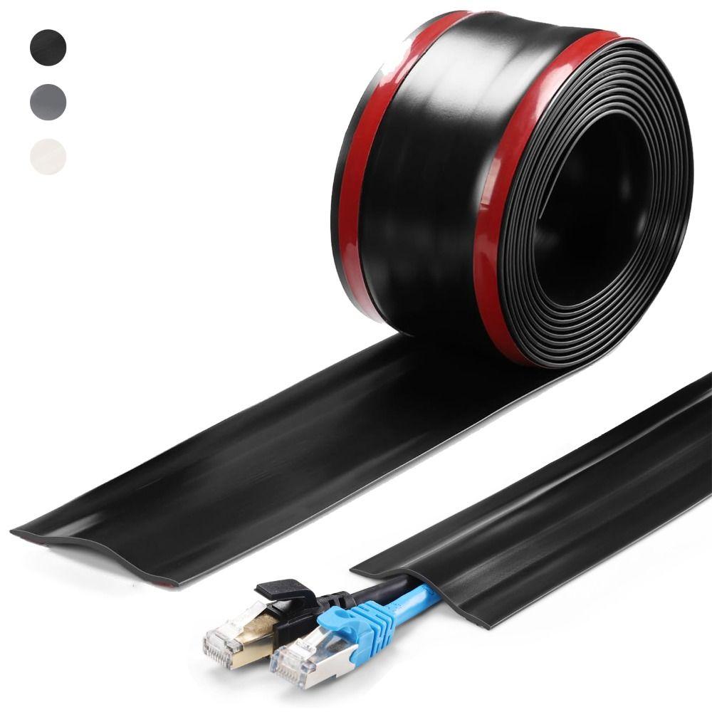Самоклеящаяся настенная прокладка для кабелей Ethernet из ПВХ, профессиональная прокладка для управления линиями в офисе