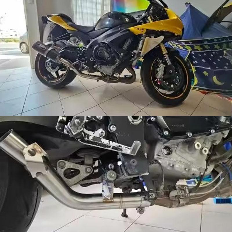 For Suzuki GSXR600 GSXR750 2011-2025 GSX-R600 GSX-R750 K11-L1 L2 L3 L4 Escape Exhaust Muffler Mid Tail Link Pipe 51MM Slip-On