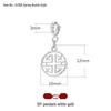 Fu Character Bracelet Charms: Gold Sand Pendants & Spacer Beads for DIY Jewelry