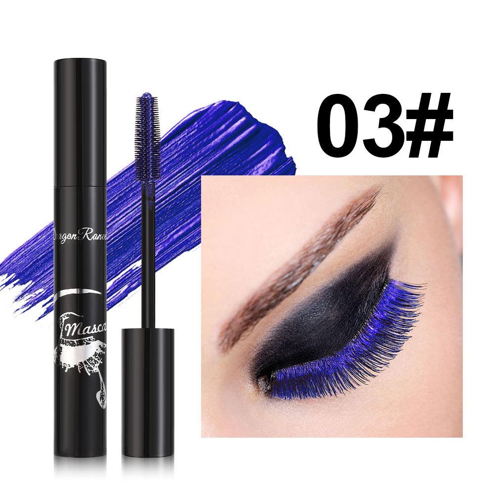 Professional Makeup Color Mascara Waterproof Quick Dry Eyelashes Curling Lengthening Makeup Eyelashes Blue Purple Mascara TSLM1