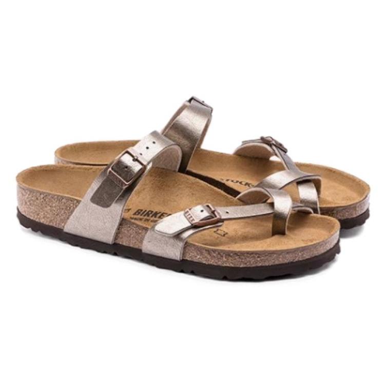 Birkenstock Женские шлепанцы Mayari Pu, коричневые, узкие 1016409