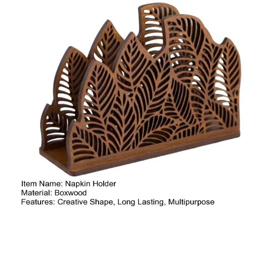 Декоративная салфетница, подставка для салфеток в форме листа, простая в установке, настольная, отдельно стоящая