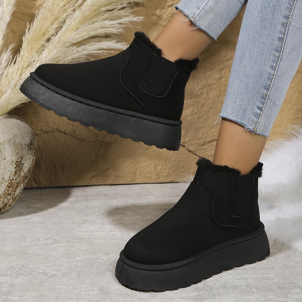 Роскошные дизайнерские зимние ботинки для женщин, ботильоны на плоской подошве, женские ботильоны, зимняя обувь, женские ботинки на платформе с круглым носком, размер 44