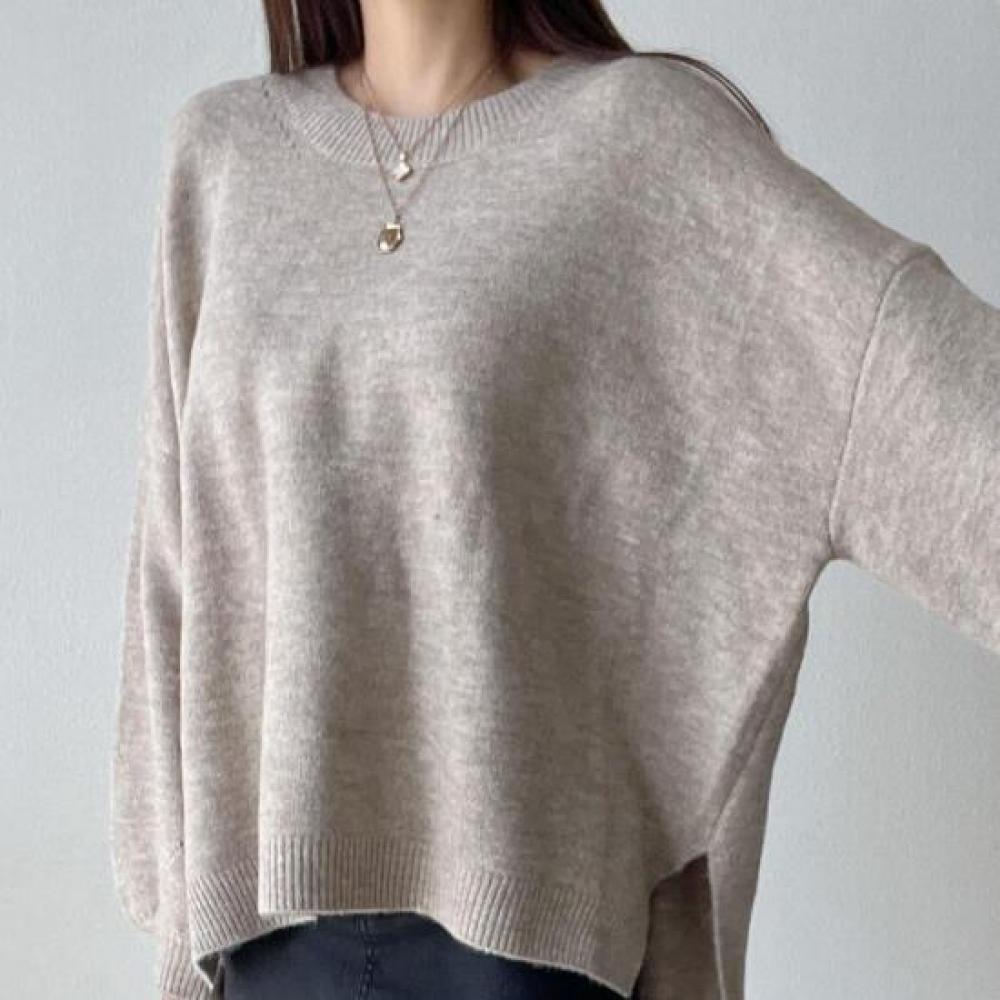 New ArrivalS Open Run Deyuno Women S Side Slit looSe Fit overSized Sweater