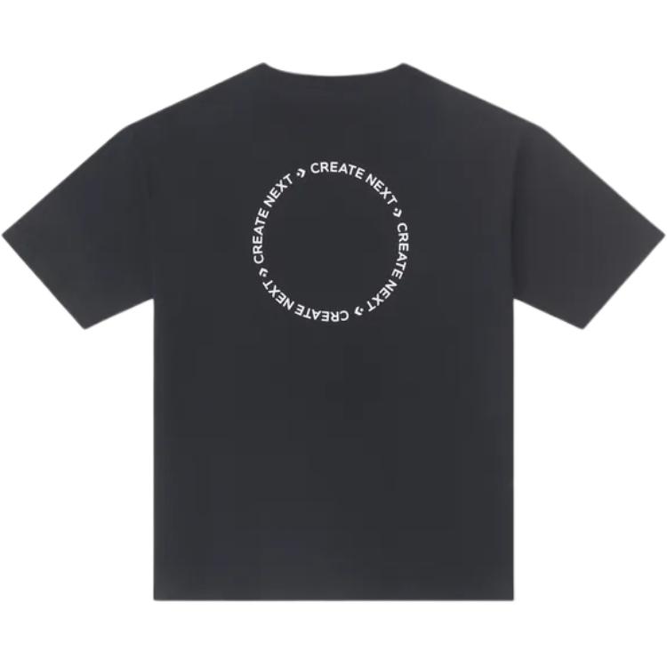 Converse T Shirts Men's Black Crew Neck Moderate Straight Fit 10027950-A02