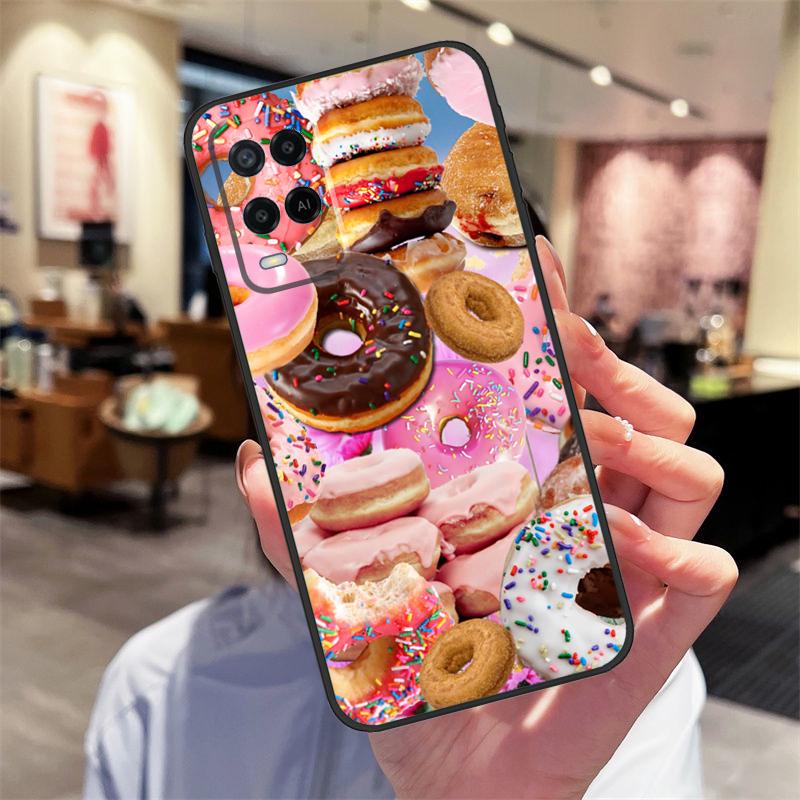 Pizza Sushi Food Donuts Case For Oppo A94 A74 A54 A18 A38 A58 A78 A98 A40 A60 A80 A16 A76 A96 A15 A17 A77 A57S Cover