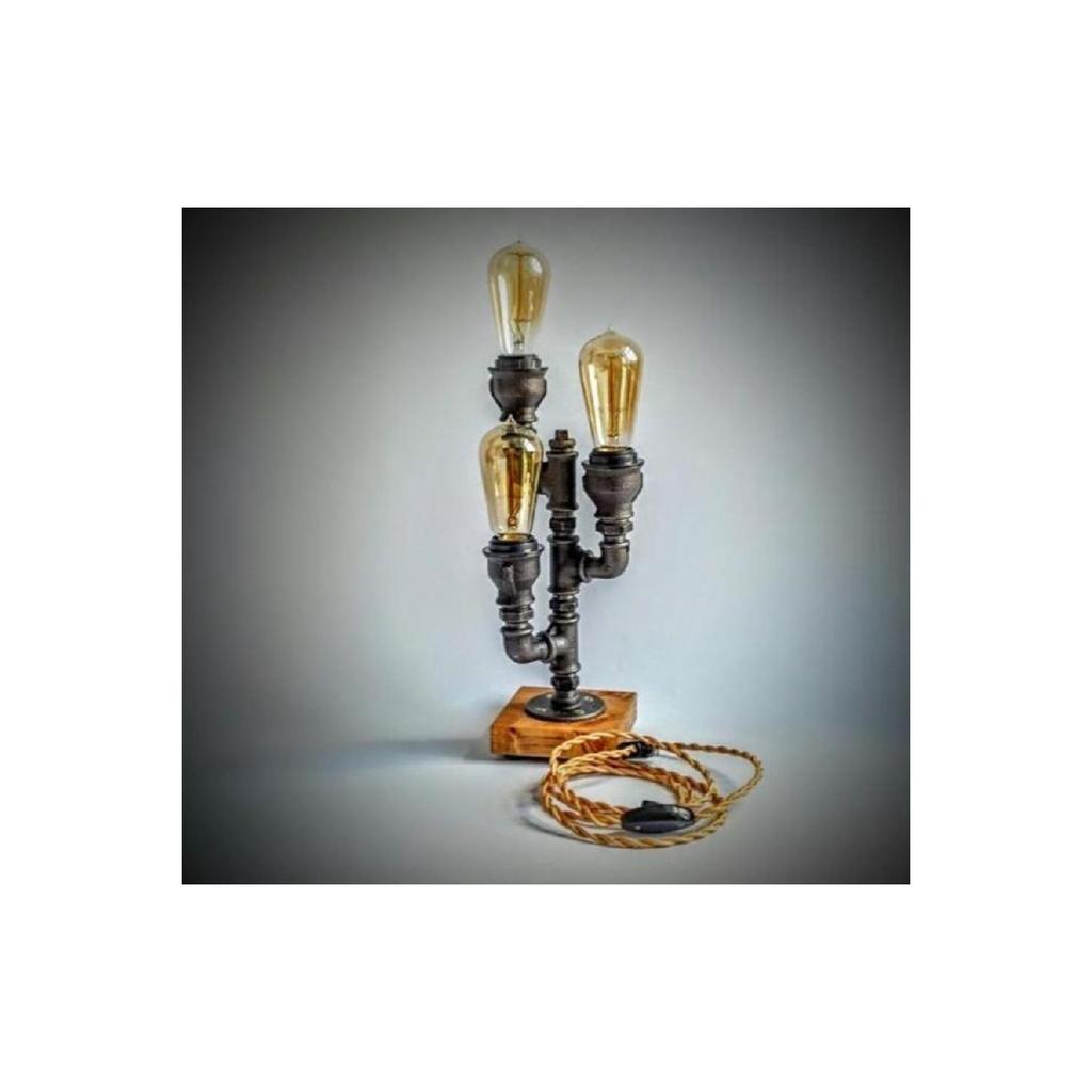 Table Lamp From Pipes, Industrial Lighting, Gift Rustic