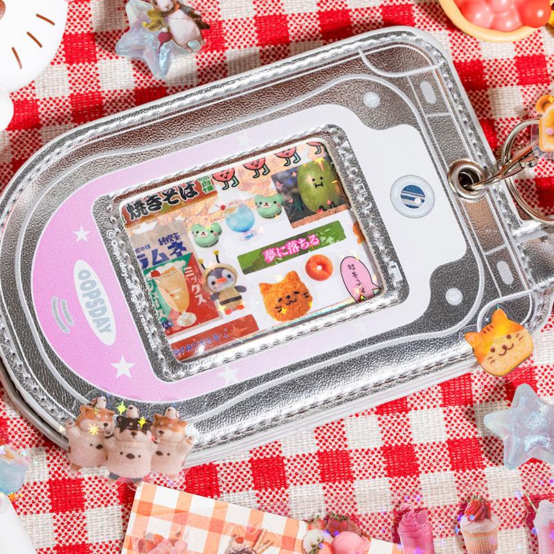 10sheets Kawaii Japanese Showa style glitter film PET die-cutting stickers DIY handmade scrapbook cute stationery stickers