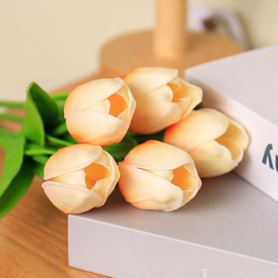 10 шт., искусственная ветка тюльпана со стеблем, реалистичная многоразовая домашняя свадебная вечеринка, искусственный цветок, цветочное весеннее украшение, реквизит для фотосессии