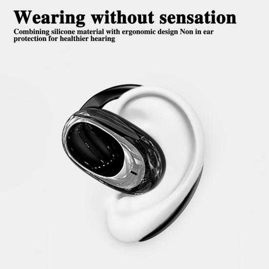 1 Pair Bluetooth-compatible Earphone with Earhook Noise Canceling HiFi Sound IPX5 Waterproof Wireless Over
