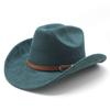 Замшевая шляпа с загнутым краем, верхняя ковбойская шляпа в стиле вестерн, мужская и женская уличная шляпа с загнутыми полями в этническом стиле, фетровая шляпа