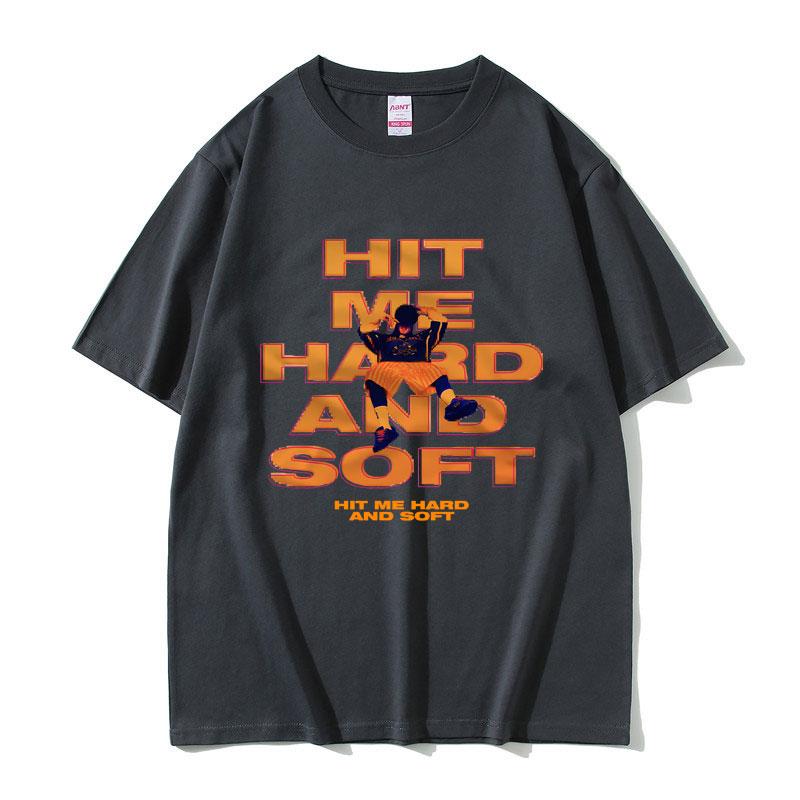 Hit Me Hard and Soft Tour Графическая футболка Мужская Хип-хоп Мода Футболки Мужская Уютная Повседневная Оверсайз Футболка Уличная одежда