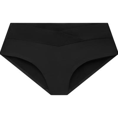 Удобное бесшовное эластичное сексуальное нижнее белье со средней посадкой и треугольными чашечками, женское нижнее белье черного цвета QF6357AD-UB1