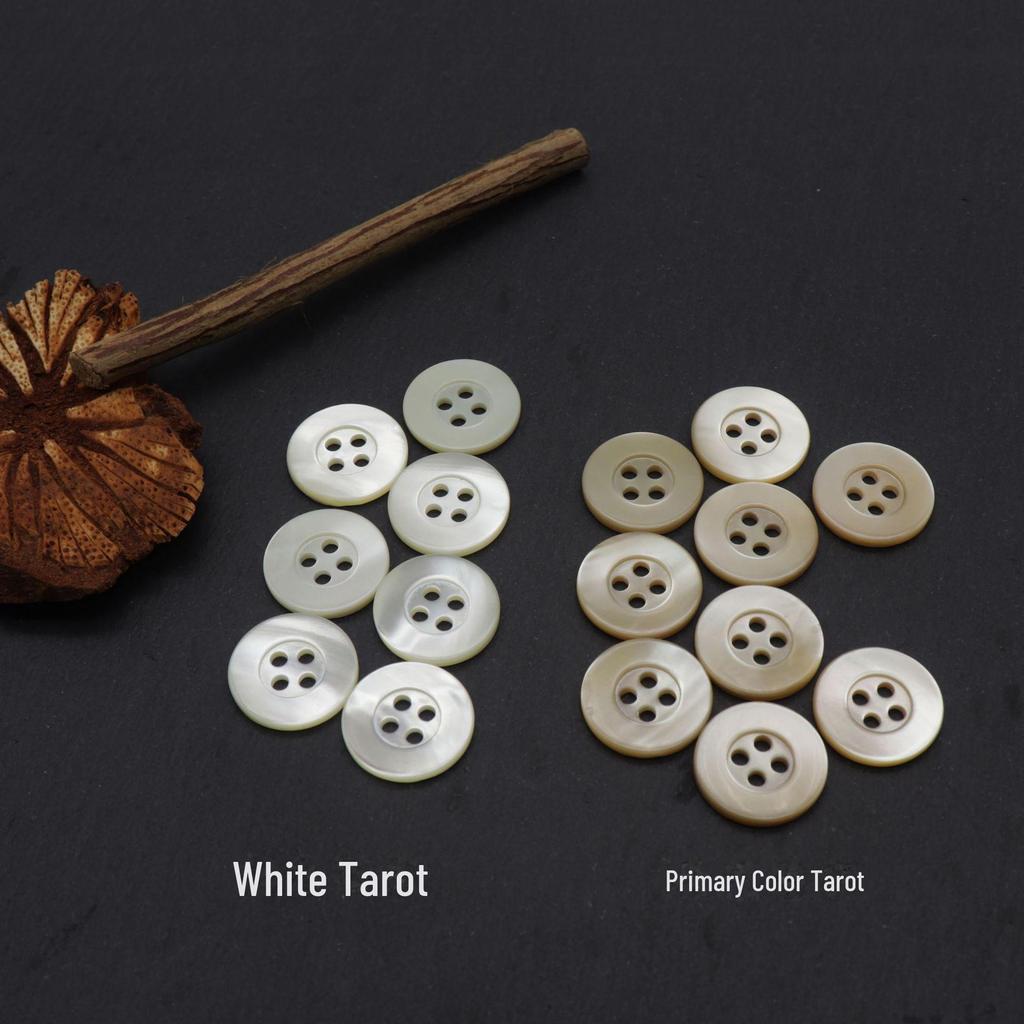 Пуговицы-подковы из натурального таро с четырьмя ушками и широким краем для рубашек и свитеров