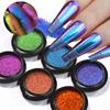 Nicolediary Double Light Cat'S Eye Nail Powder, Nail Art Chameleon Mirror Flour Double Color Spar Cat'S Eye Powder