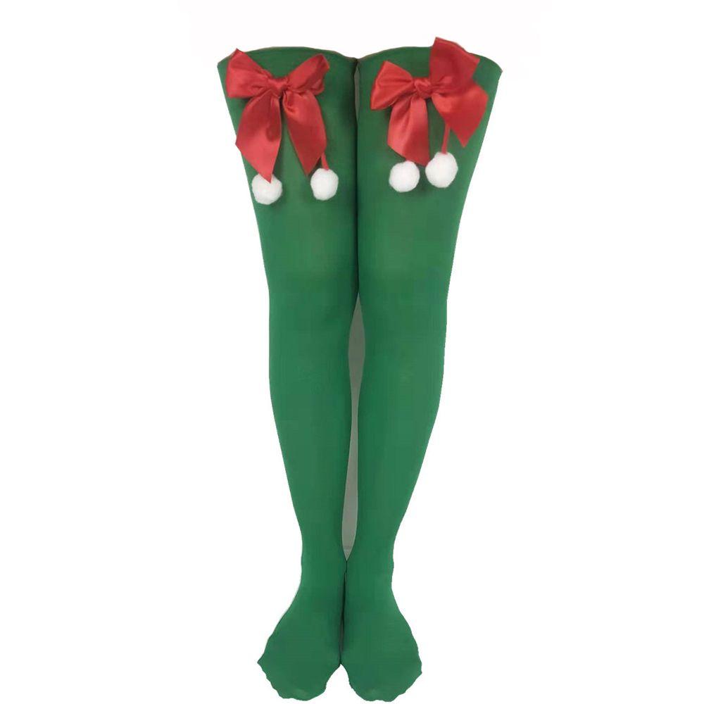 Bow Party Accessories Long tube Stockings Knee socks Christmas