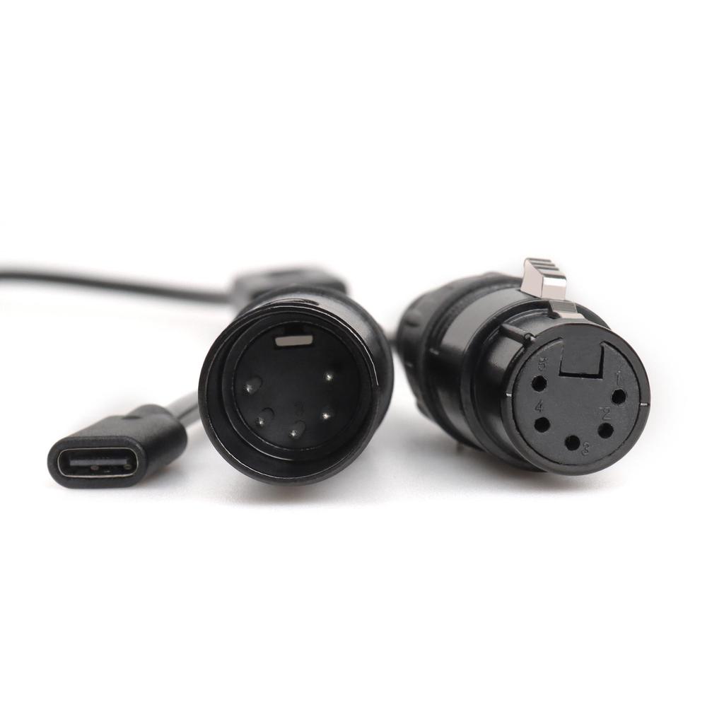 Набор аудиокабелей Type-C (папа/мама) и 5-контактный XLR