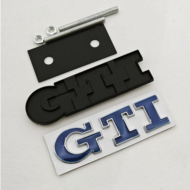AABIL1 2026 Hot VOLKSWAGEN 3D Metal Car Grille Logo GTI Badge Emblem For Volkswagen VW Polo Golf 4 5 6 7 8 Mk4 Mk5 MK6 MK7 MK8 GTI Stic
