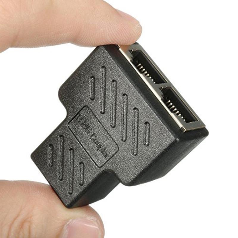 Адаптер-разветвитель RJ45, 1–2, двойной гнездовой порт CAT 5/CAT 6, разъем Ethernet-разъема локальной сети Ethernet