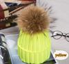 Women Winter Racoon Fur Pom Pom 16cm Ball Knit Beanie Ski Cap Bobble Hat