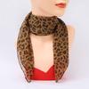 Женский шарф с леопардовым принтом, тонкий шифоновый шарф, легкий дышащий шарф в корейском стиле, дорожный аксессуар