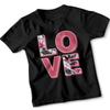 Kids Girls Love Print Splash Print Tshirt Fashion Soft Comfortable