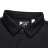 Men's FILA Polo Shirts Men's Jet Black Polo Collar Moderate Straight Fit