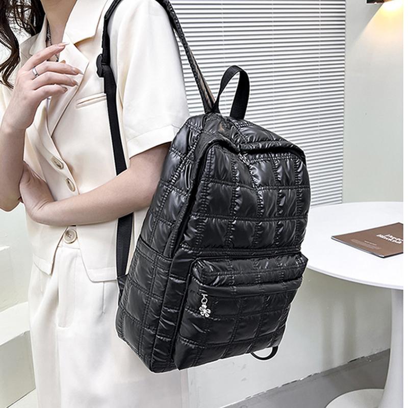 Yogodlns Зимний космический хлопковый рюкзак для женщин, школьная сумка большой емкости для студентов, водонепроницаемый нейлоновый рюкзак