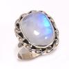 Кольцо из натурального радужного лунного камня, чистое серебро 925 пробы, размер 5,5 G5m21