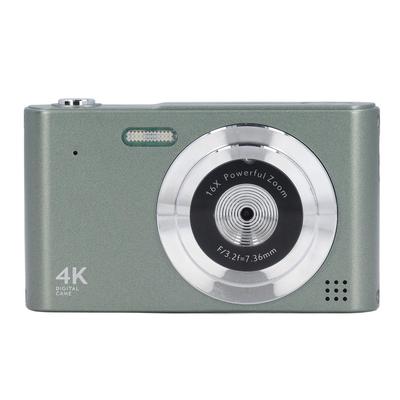 Ретро Цифровая Камера, 4K HD 16-кратный Зум 48 МП Портативная CCD Камера со Светодиодным Фонариком и Автофокусом AF для Фотографии (зеленый)
