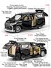1:24 Alphard Coaster Model Cars Alloy Toy Doors Opened MPV Models with Light Music Vehicle for Kids Birthday Gift Decoration Toy