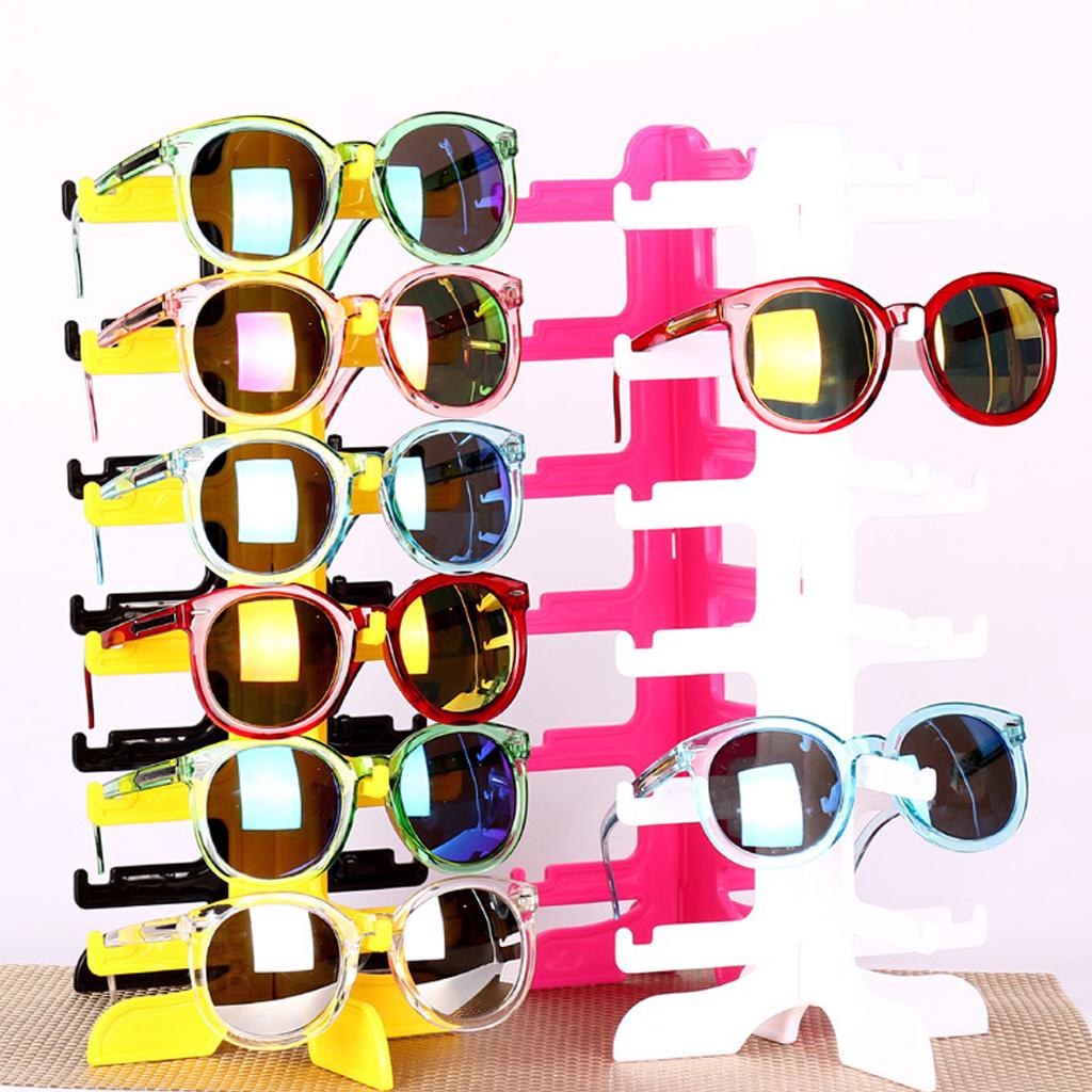 6 Pairs Sun Glasses Display Stand Rack Storage Holder Frame Display Stand Eyeglass Collections for Home or Store